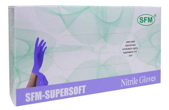 Перчатки нитрил. M SFM, фиолетово-голубые,  (1уп. /50 пар / 100 шт.)